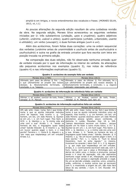 Continuidade e descontinuidade em três dicionários do século XIX