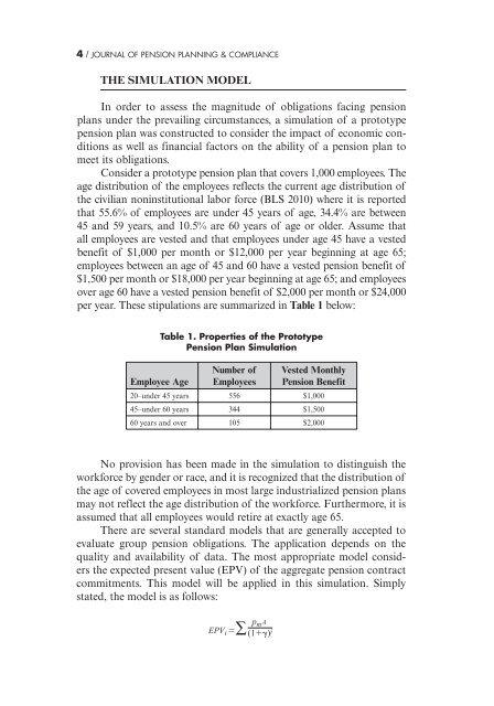 journal of pension planning & compliance - Kluwer Law International