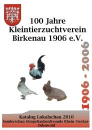Katalog Lokalschau 2010 - KLZV Birkenau 1906 eV
