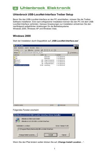 Treiber Setup.rtf - Uhlenbrock