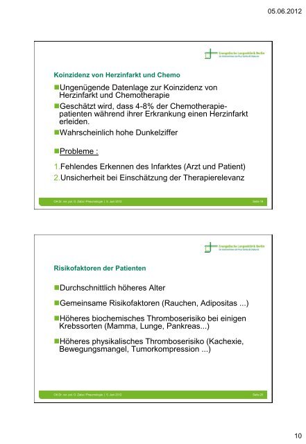 Akutes Koronarsyndrom und Chemotherapie