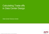 Calculating Trade-offs in Data Center Design
