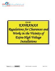 KM Regulation for Works in the Vicinity of Extra High ... - Kahramaa