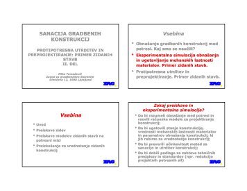 primer zidanih stavb (2. del) - FGG-KM