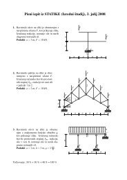 Pisni izpit iz STATIKE (Izredni študij), 3. julij 2008 - FGG-KM