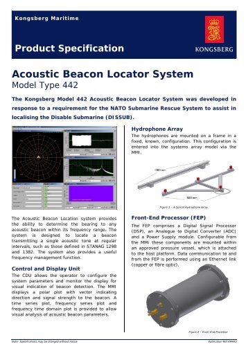 Acoustic Beacon Locator System - Kongsberg Maritime