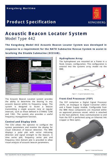 Acoustic Beacon Locator System - Kongsberg Maritime