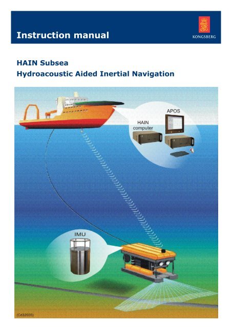 Instruction manual, HAIN Subsea - Kongsberg Maritime