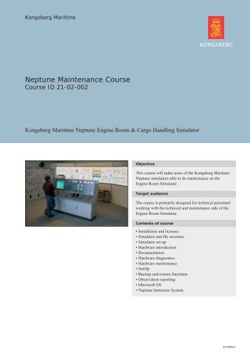 Neptune Engine Room Simulator Maintenance Course (PDF)