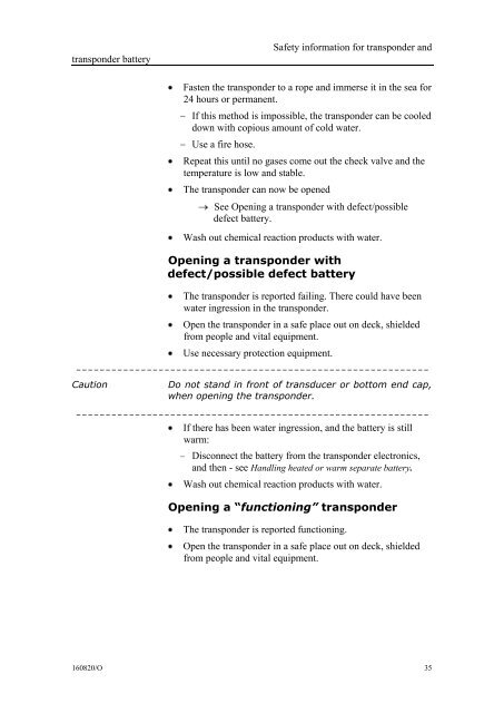 Instruction manual, SPT and MPT 31x series transponders