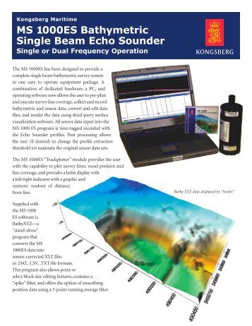 MS 1000ES - Single beam bathymetric echo sounder data sheet (pdf)