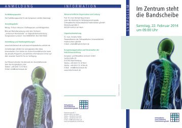 Flyer Symposium - und MesseBÃ¼ro Lentzsch GmbH