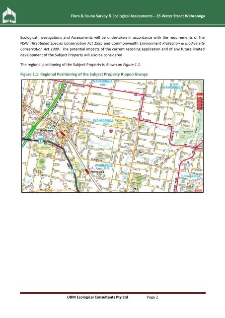 Flora & Fauna Survey & Ecological Assessment (pdf. 5MB)