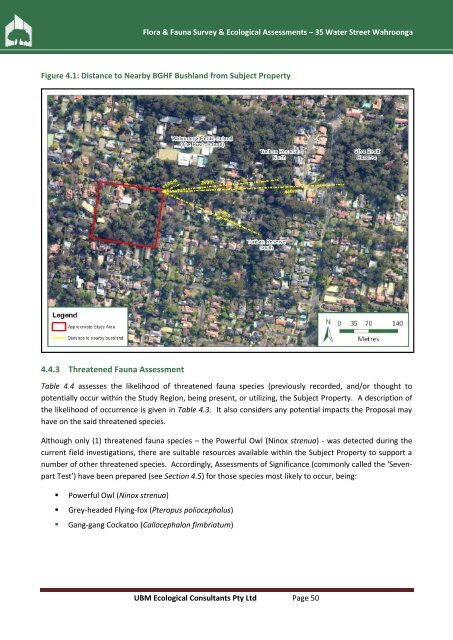 Flora & Fauna Survey & Ecological Assessment (pdf. 5MB)