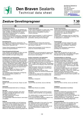 Zwaluw Gevelimpregneer 7.30 - Den Braven