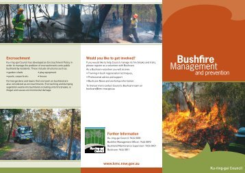 Bushfire Management and Prevention brochure (pdf. 837KB)