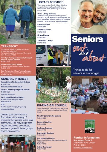 Seniors out and about brochure