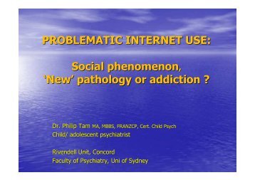 Presentation on problematic Internet use (pdf. 140KB)