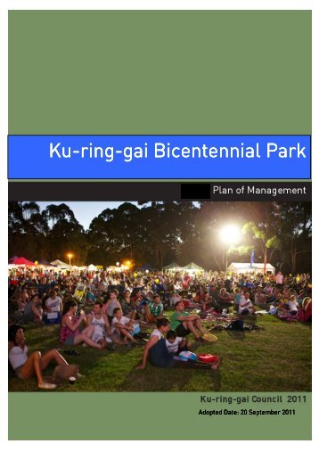 FINAL Ku-ring-gai Bicentennial Park Plan of Management