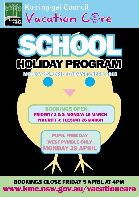 holiday Program - Ku-ring-gai Council