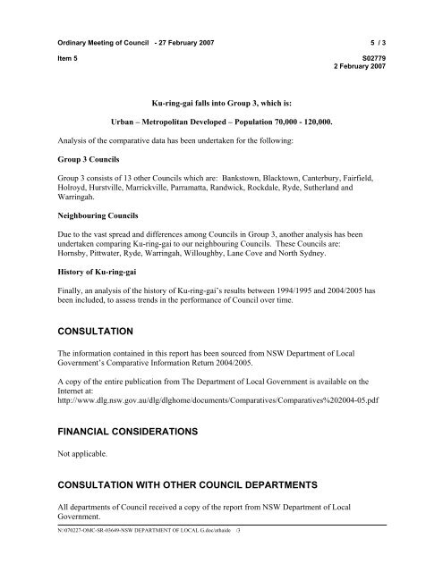 27 February 2007 - Ordinary Meeting of Council (pdf. 14MB)