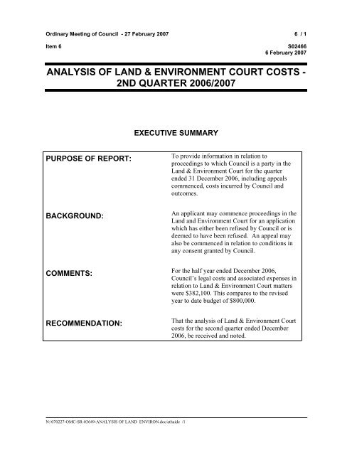 27 February 2007 - Ordinary Meeting of Council (pdf. 14MB)