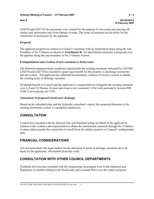 27 February 2007 - Ordinary Meeting of Council (pdf. 14MB)