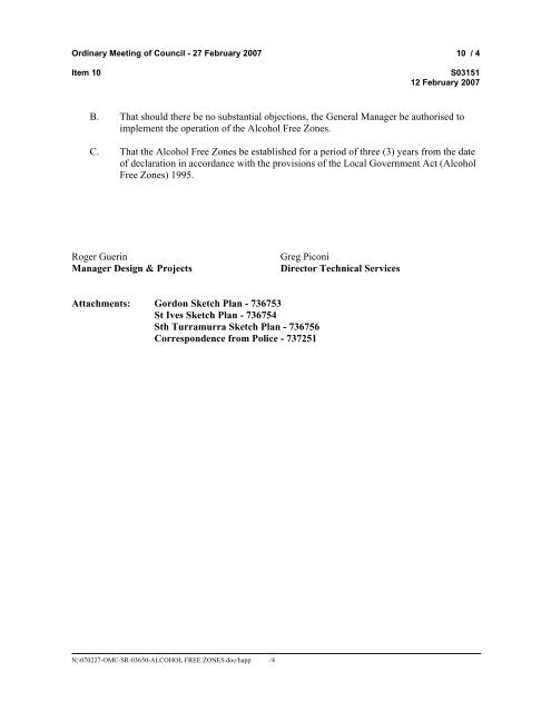 27 February 2007 - Ordinary Meeting of Council (pdf. 14MB)