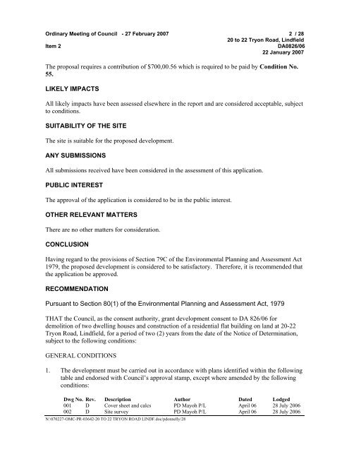 27 February 2007 - Ordinary Meeting of Council (pdf. 14MB)