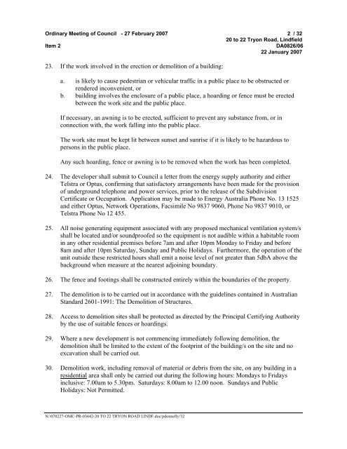 27 February 2007 - Ordinary Meeting of Council (pdf. 14MB)