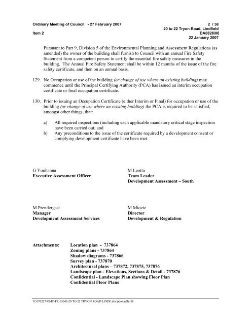 27 February 2007 - Ordinary Meeting of Council (pdf. 14MB)