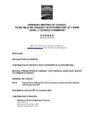 ordinary meeting of council to be held on tuesday, 30 october 2007 ...