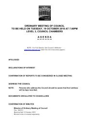 ordinary meeting of council to be held on tuesday, 19 october 2010 ...