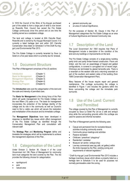 The Firs Estate Cottage - Draft Plan of Management - Ku-ring-gai ...