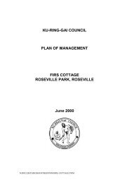 KU-RING-GAI COUNCIL PLAN OF MANAGEMENT FIRS COTTAGE ...