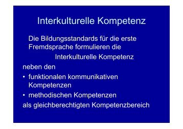 Interkulturelle Kompetenz (Vortrag SL) - KMK-Projekt Format