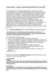 Leseverstehen â Bezug zu den Bildungsstandards und zum GeR