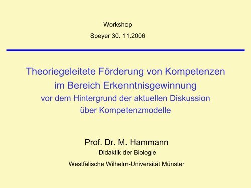 E 1.3.6 Vortrag Experiment Hammann.pdf - KMK-Projekt Format