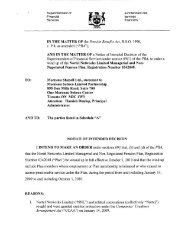 Notice of Intended Decision for the Nortel Networks Limited ...