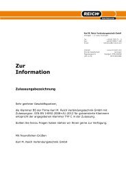Zur Information - Karl M. Reich Verbindungstechnik GmbH