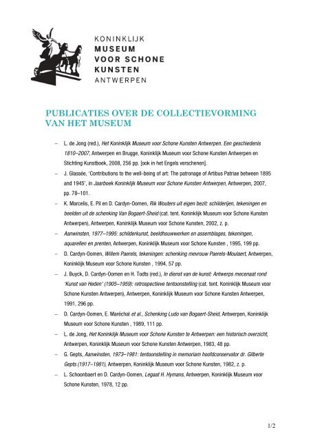 lijst met publicaties van museummedewerkers (PDF, 72,1 kB)