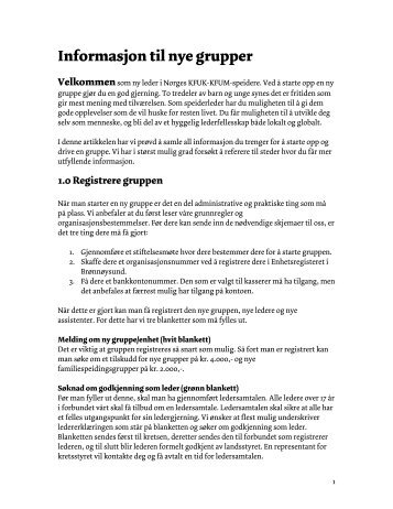 Velkommen til Norges KFUK-KFUM-speidere