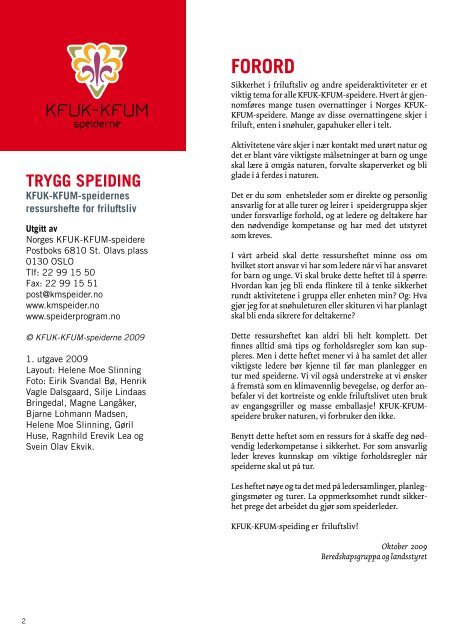 Trygg speiding - KFUK-KFUM-speiderne