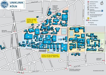 Lageplan der Uniklinik Köln - KMT / SZT AG