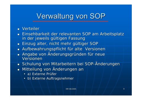 Standard Operating Procedures am Klinikum rechts der Isar