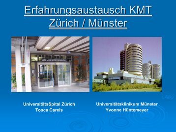 Erfahrungsaustausch KMT Zürich / Münster - KMT / SZT AG