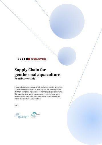 Supply Chain for geothermal aquaculture Feasibility study