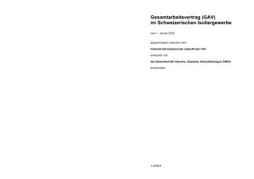 Gesamtarbeitsvertrag (GAV) im Schweizerischen Isoliergewerbe