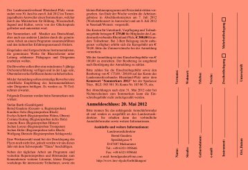 Sommerkurs 2012 - Kreismusikverband Bernkastel-Wittlich