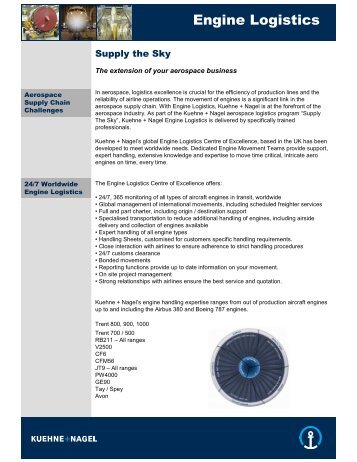 Engine Logistic Overview - Kuehne + Nagel